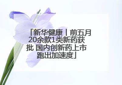 新华健康丨前五月20余款1类新药获批 国内创新药上市跑出加速度