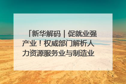 新华解码｜促就业强产业！权威部门解析人力资源服务业与制造业融合发展试点