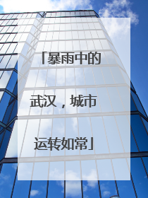 暴雨中的武汉，城市运转如常