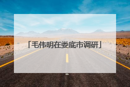 毛伟明在娄底市调研