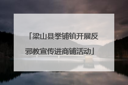 梁山县拳铺镇开展反邪教宣传进商铺活动