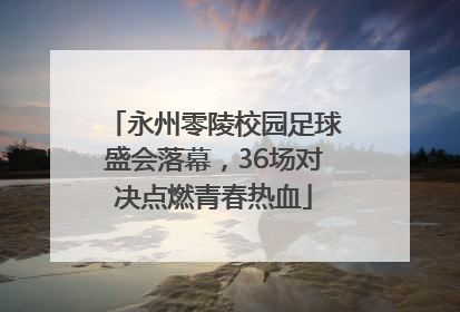 永州零陵校园足球盛会落幕，36场对决点燃青春热血