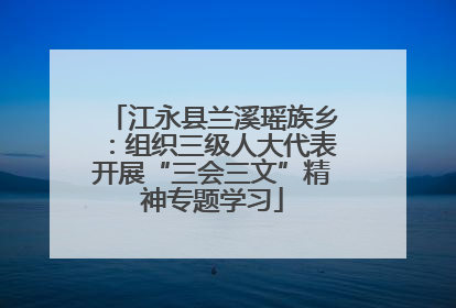 江永县兰溪瑶族乡：组织三级人大代表开展“三会三文”精神专题学习