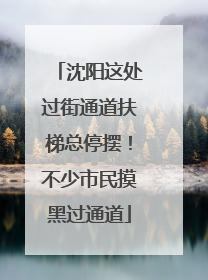 沈阳这处过街通道扶梯总停摆！不少市民摸黑过通道
