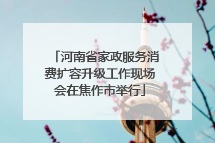 河南省家政服务消费扩容升级工作现场会在焦作市举行