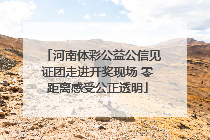 河南体彩公益公信见证团走进开奖现场 零距离感受公正透明