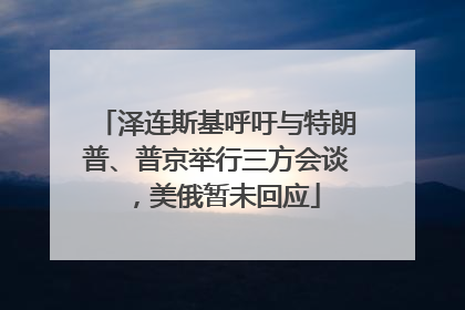 泽连斯基呼吁与特朗普、普京举行三方会谈，美俄暂未回应