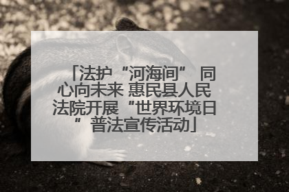 法护“河海间” 同心向未来 惠民县人民法院开展“世界环境日”普法宣传活动