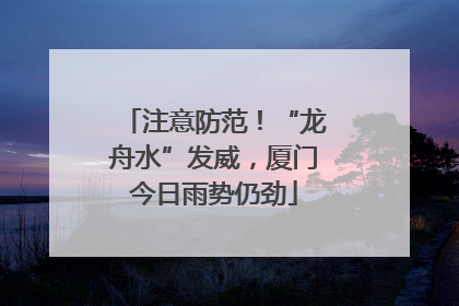 注意防范！“龙舟水”发威，厦门今日雨势仍劲