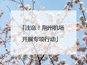 注意！荆州机场开展专项行动