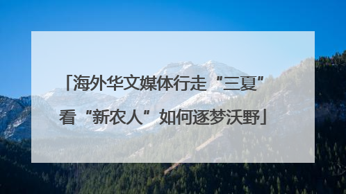 海外华文媒体行走“三夏” 看“新农人”如何逐梦沃野