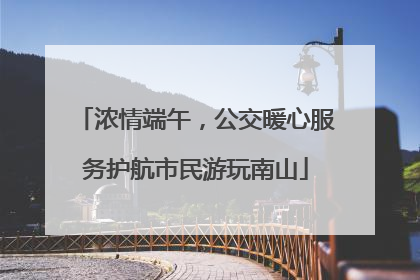 浓情端午，公交暖心服务护航市民游玩南山