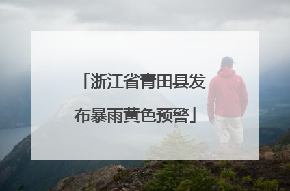 浙江省青田县发布暴雨黄色预警