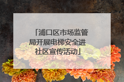 浦口区市场监管局开展电梯安全进社区宣传活动