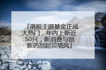港股主题基金正成大热门，年内上新近50只，新消费与创新药刮起贝塔风
