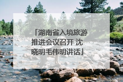 湖南省入境旅游推进会议召开 沈晓明毛伟明讲话