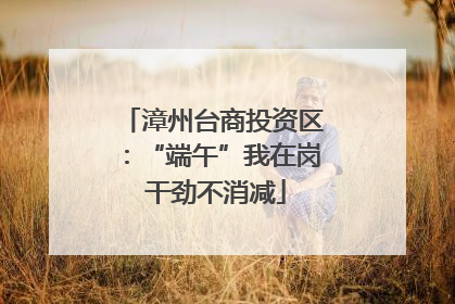 漳州台商投资区：“端午”我在岗 干劲不消减
