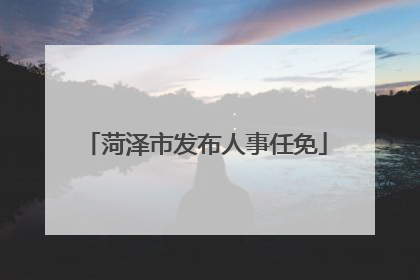 菏泽市发布人事任免