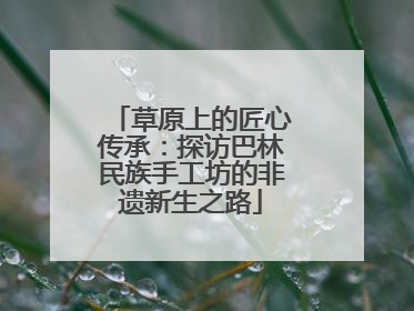 草原上的匠心传承：探访巴林民族手工坊的非遗新生之路