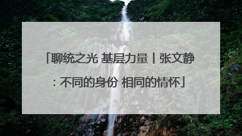 聊统之光 基层力量丨张文静：不同的身份 相同的情怀