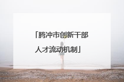 腾冲市创新干部人才流动机制
