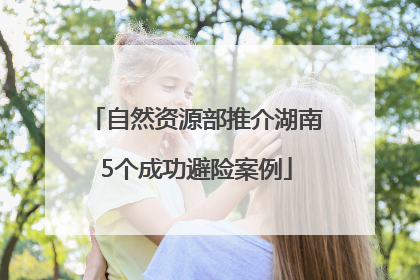 自然资源部推介湖南5个成功避险案例