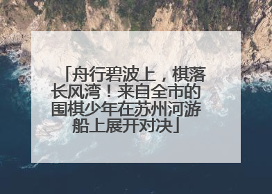 舟行碧波上，棋落长风湾！来自全市的围棋少年在苏州河游船上展开对决
