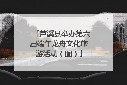 芦溪县举办第六届端午龙舟文化旅游活动（图）