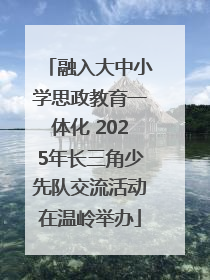 融入大中小学思政教育一体化 2025年长三角少先队交流活动在温岭举办