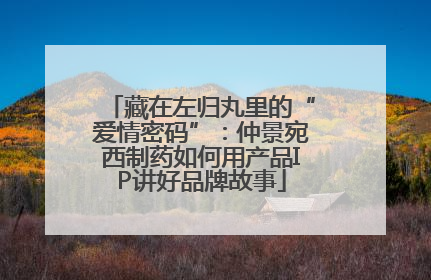 藏在左归丸里的“爱情密码”：仲景宛西制药如何用产品IP讲好品牌故事