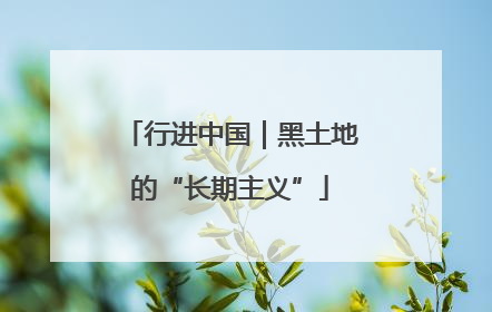 行进中国｜黑土地的“长期主义”