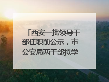 西安一批领导干部任职前公示，市公安局两干部拟学历破格提拔