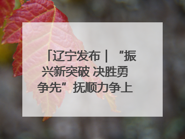 辽宁发布｜“振兴新突破 决胜勇争先”抚顺力争上半年地区生产总值增长7%左右