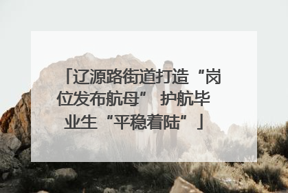 辽源路街道打造“岗位发布航母” 护航毕业生“平稳着陆”