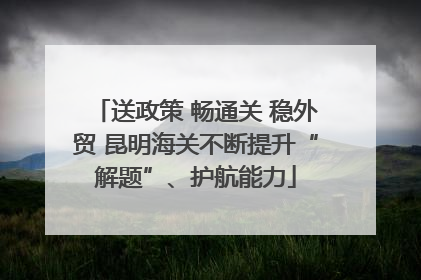 送政策 畅通关 稳外贸 昆明海关不断提升“解题”、护航能力