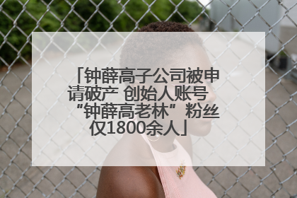 钟薛高子公司被申请破产 创始人账号“钟薛高老林”粉丝仅1800余人