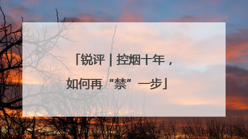 锐评｜控烟十年，如何再“禁”一步