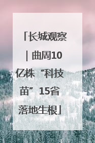 长城观察｜曲周10亿株“科技苗”15省落地生根