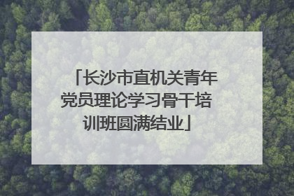 长沙市直机关青年党员理论学习骨干培训班圆满结业