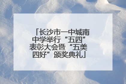 长沙市一中城南中学举行“五四”表彰大会暨“五美四好”颁奖典礼