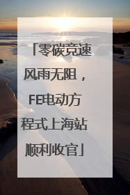 零碳竞速风雨无阻，FE电动方程式上海站顺利收官
