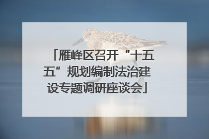 雁峰区召开“十五五”规划编制法治建设专题调研座谈会