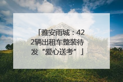 雅安雨城：422辆出租车整装待发“爱心送考”