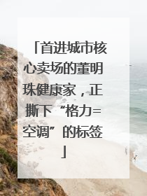 首进城市核心卖场的董明珠健康家，正撕下“格力=空调”的标签