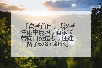 高考首日，武汉考生雨中复习，有家长带向日葵送考，还准备了678元红包