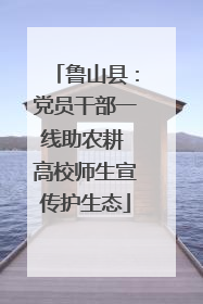 鲁山县：党员干部一线助农耕 高校师生宣传护生态