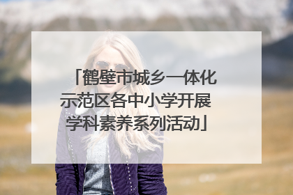 鹤壁市城乡一体化示范区各中小学开展学科素养系列活动