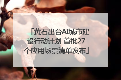 黄石出台AI城市建设行动计划 首批27个应用场景清单发布