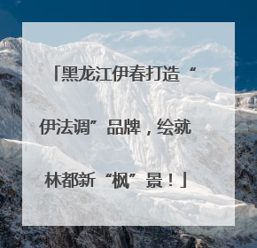 黑龙江伊春打造“伊法调”品牌，绘就林都新“枫”景！