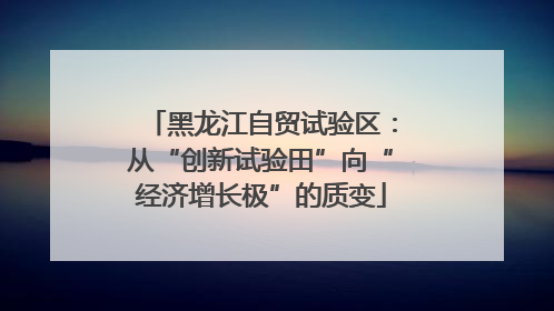 黑龙江自贸试验区：从“创新试验田”向“经济增长极”的质变